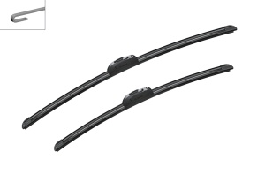 Set 3 stergatoare BMW Seria X6 (F16, F86) din 2014 - 2019, pentru parbriz si luneta fata si spate auto, Bosch Twin, din cauciuc siliconat rezistent, 4 Stickere Auto BMW v9502
