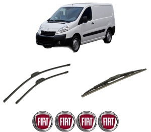 Set 3 stergatoare FIAT SCUDO Van (270_, 272_) din 2007-2016, pentru parbriz si luneta fata si spate auto, Bosch Twin-Aerotwin Retrofit, din cauciuc siliconat rezistent, 4 Stickere Auto FIAT - Img 2