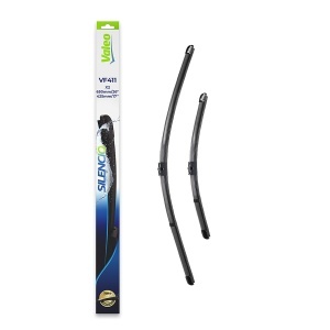 Set 3 stergatoare FORD FOCUS II (DA_, HCP, DP) din 2004 - 2012, pentru parbriz si luneta fata si spate auto, Valeo Silencio, din cauciuc siliconat rezistent, 4 Stickere Auto FORD v13845
