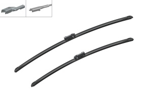 Set 3 stergatoare FORD GRAND C-MAX Van din 2010 - 2019, pentru parbriz si luneta fata si spate auto, Bosch Twin, din cauciuc siliconat rezistent, 4 Stickere Auto FORD v8866