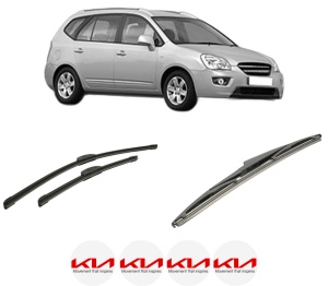 Set 3 stergatoare KIA CARENS III MPV (UN) din 2006-2013, pentru parbriz si luneta fata si spate auto, Bosch Twin-Aerotwin Retrofit, din cauciuc siliconat rezistent, 4 Stickere Auto KIA - Img 2