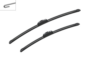 Set 3 stergatoare KIA SOUL I (AM) din 2009 - 2014, pentru parbriz si luneta fata si spate auto, Bosch Twin, din cauciuc siliconat rezistent, 4 Stickere Auto KIA v9370