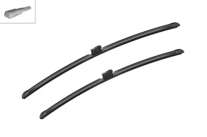Set 3 stergatoare MERCEDES-BENZ EQB (X243) din 2021 - 2024, pentru parbriz si luneta fata si spate auto, Bosch Aerotwin, din cauciuc siliconat rezistent, 4 Stickere Auto MERCEDES-BENZ v6166