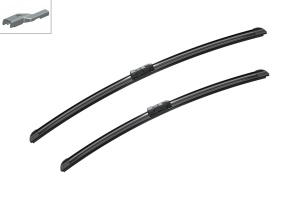 Set 3 stergatoare MERCEDES-BENZ GL-CLASS (X166) din 2012 - 2015, pentru parbriz si luneta fata si spate auto, Bosch Twin, din cauciuc siliconat rezistent, 4 Stickere Auto MERCEDES-BENZ v8746