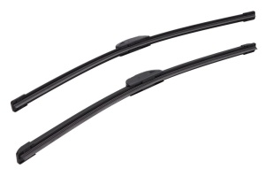 Set 3 stergatoare MITSUBISHI ASX (GA_W_) din 2010, pentru parbriz si luneta fata si spate auto, Bosch Twin, din cauciuc siliconat rezistent, 4 Stickere Auto MITSUBISHI v4467