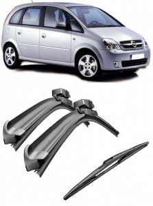 Set 3 stergatoare parbriz si luneta AR609S (600mm x 600mm) pentru Opel Meriva (A) (03.03-01.06) Bosch accesorii pentru autoturismul tau - masina v217534