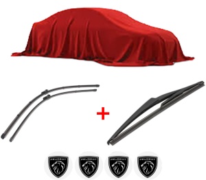 Set 3 stergatoare PEUGEOT 3008 I MPV (0U_) din 2009 - 2016, pentru parbriz si luneta fata si spate auto, Valeo Silencio, din cauciuc siliconat rezistent, 4 Stickere Auto PEUGEOT v14344