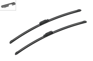 Set 3 stergatoare SEAT ALTEA XL (5P5, 5P8) din 2006 - 2015, pentru parbriz si luneta fata si spate auto, Bosch Twin, din cauciuc siliconat rezistent, 4 Stickere Auto SEAT v10666