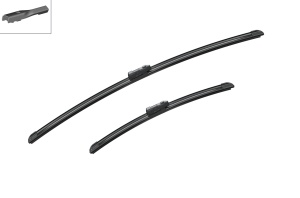 Set 3 stergatoare SEAT IBIZA V (KJ1, KJG) din 2017, pentru parbriz si luneta fata si spate auto, Bosch Aerotwin, din cauciuc siliconat rezistent, 4 Stickere Auto SEAT v5998