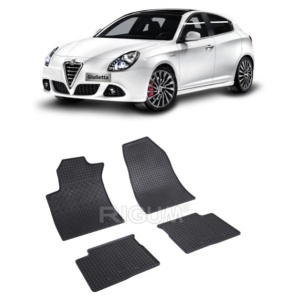 Set 4 covorase Alfa Romeo Giulietta 2010-2020, din cauciuc 100%, compatibile cu autoturismul ALFA ROMEO Giulietta v97