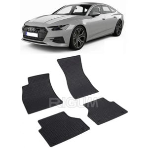 Set 4 covorase Audi A6 2018-prezent, din cauciuc 100%, compatibile cu autoturismul AUDI A6 v222