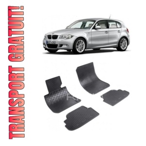 Set 4 covorase Bmw Seria 1 Coupe 2004-2013, din cauciuc 100%, compatibile cu autoturismul BMW Seria 1