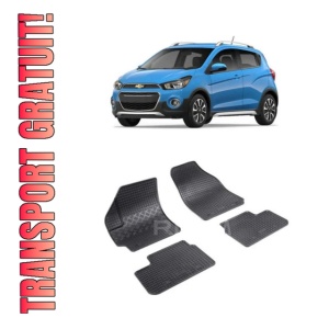 Set 4 covorase Chevrolet Matiz 2004-2010, din cauciuc 100%, compatibile cu autoturismul CHEVROLET Matiz