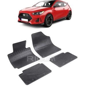 Set 4 covorase Hyundai Veloster 2011-2016, din cauciuc 100%, compatibile cu autoturismul HYUNDAI Veloster v2276