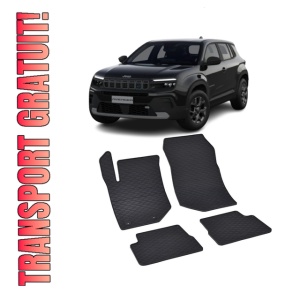 Set 4 covorase Jeep Avenger 2023-prezent, din cauciuc 100%, compatibile cu autoturismul JEEP Avenger