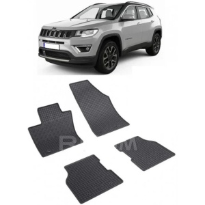 Set 4 covorase Jeep Compass 4Xe 2017-prezent, din cauciuc 100%, compatibile cu autoturismul JEEP Compass v1338