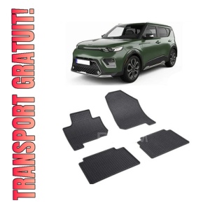 Set 4 covorase Kia Soul Ev 2014-2019, din cauciuc 100%, compatibile cu autoturismul KIA Soul