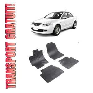 Set 4 covorase Mazda 6 2002-2008, din cauciuc 100%, compatibile cu autoturismul MAZDA 6