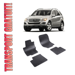 Set 4 covorase Mercedes ML W164 2006-2011, din cauciuc 100%, compatibile cu autoturismul MERCEDES ML