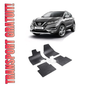 Set 4 covorase Nissan Qashqai + 2 2008-2014, din cauciuc 100%, compatibile cu autoturismul NISSAN Qashqai