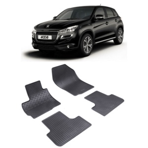 Set 4 covorase Peugeot 4008 2012-2017, din cauciuc 100%, compatibile cu autoturismul PEUGEOT 4008 v4246