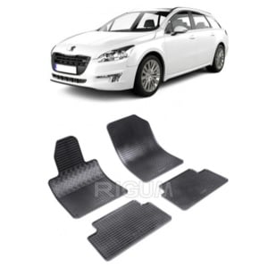 Set 4 covorase Peugeot 508 Sedan/Sw 2011-2018, din cauciuc 100%, compatibile cu autoturismul PEUGEOT 508 v2461