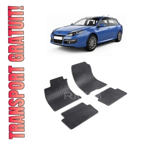 Set 4 covorase Renault Laguna Hatchback/Combi 2007-2015, din cauciuc 100%, compatibile cu autoturismul RENAULT Laguna