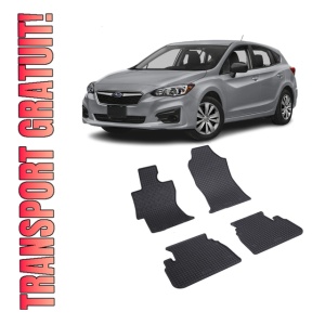 Set 4 covorase Subaru Impreza E-Boxer 2020-prezent, din cauciuc 100%, compatibile cu autoturismul SUBARU Impreza