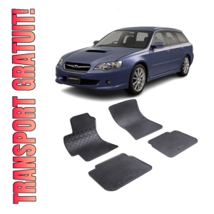 Set 4 covorase Subaru Legacy 2004-2009, din cauciuc 100%, compatibile cu autoturismul SUBARU Legacy