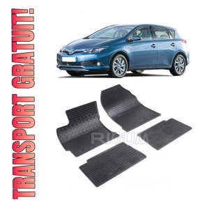 Set 4 covorase Toyota Auris 2013-2018, din cauciuc 100%, compatibile cu autoturismul TOYOTA Auris