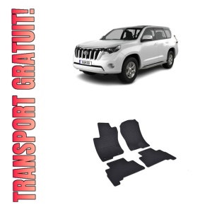 Set 4 covorase Toyota Land Cruiser 150 2018-prezent, din cauciuc 100%, compatibile cu autoturismul TOYOTA Land