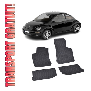 Set 4 covorase Volkswagen Beetle 1998-2010, din cauciuc 100%, compatibile cu autoturismul Volkswagen Beetle