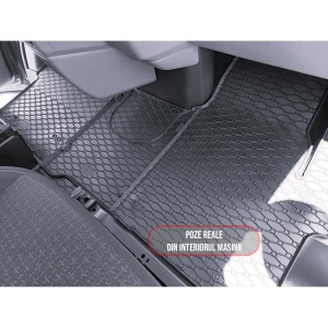 Set 4 covorase Volkswagen T7 Caravelle 2 Locuri 2025-prezent, din cauciuc 100%, compatibile cu autoturismul Volkswagen T7 v5077