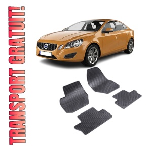Set 4 covorase Volvo S60 2011-2018, din cauciuc 100%, compatibile cu autoturismul VOLVO S60