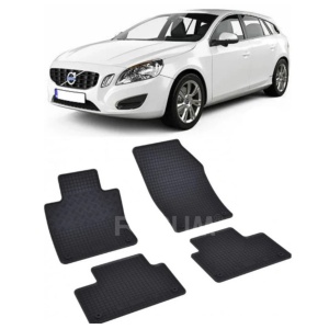 Set 4 covorase Volvo V60 2018-prezent, din cauciuc 100%, compatibile cu autoturismul VOLVO V60 v4666