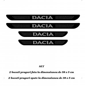 Set 4 protectii praguri auto autoadezive Dacia model 3 si breloc Succes, accesorii pentru autoturismul tau - masina v249024