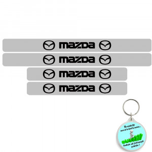 Set 4 protectii praguri auto autoadezive Mazda si breloc Succes, accesorii pentru autoturismul tau - masina v246817