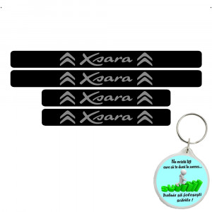 Set 4 protectii praguri auto autoadezive Xsara si breloc Succes, accesorii pentru autoturismul tau - masina v248324