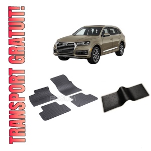 Set 5 covorase AUDI Q7 4M din 06.2015-PREZENT, cu covoras tunel median, CAROSERIE SUV, Presuri cauciuc 100%, compatibil cu autoturismul AUDI Q7 4M, Rigum