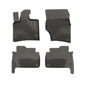 Set 5 covorase auto AUDI Q7 (4LB) din 2004-2008, cu covoras tunel median, presuri auto din cauciuc, 4x Stickere auto cu AUDI - Img 3