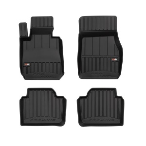 Set 5 covorase auto BMW Seria 3 (F30, F80) din 2006-2015, cu covoras tunel median, presuri auto din cauciuc, 4x Stickere auto cu BMW - Img 3