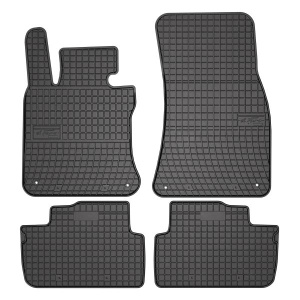 Set 5 covorase auto BMW Seria 4 Convertible (F33, F83) din 2011-2019, cu covoras tunel median, presuri auto din cauciuc, 4x Stickere auto cu BMW - Img 3