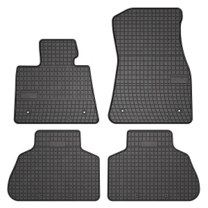 Set 5 covorase auto BMW Seria X5 (G05, F95) din 2013-2021, cu covoras tunel median, presuri auto din cauciuc, 4x Stickere auto cu BMW - Img 3