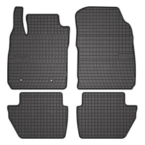 Set 5 covorase auto FORD ECOSPORT din 2008-2021, cu covoras tunel median, presuri auto din cauciuc, 4x Stickere auto cu FORD - Img 3