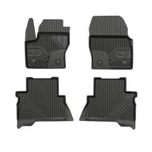Set 5 covorase auto FORD KUGA II VAN din 2018-2023, cu covoras tunel median, presuri auto din cauciuc, 4x Stickere auto cu FORD - Img 3