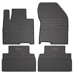 Set 5 covorase auto HYUNDAI SANTA FE IV SUV Van (TM) din 2011-2018, cu covoras tunel median, presuri auto din cauciuc, 4x Stickere auto cu HYUNDAI - Img 3