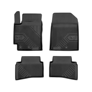 Set 5 covorase auto KIA RIO IV (YB, SC, FB) din 2012-2016, cu covoras tunel median, presuri auto din cauciuc, 4x Stickere auto cu KIA - Img 3