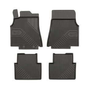 Set 5 covorase auto MERCEDES-BENZ A-CLASS (W169) din 2010-2020, cu covoras tunel median, presuri auto din cauciuc, 4x Stickere auto cu MERCEDES-BENZ - Img 3