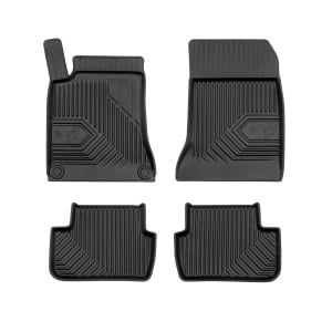Set 5 covorase auto MERCEDES-BENZ B-CLASS Sports Tourer (W246, W242) din 2016-2018, cu covoras tunel median, presuri auto din cauciuc, 4x Stickere auto cu MERCEDES-BENZ - Img 3