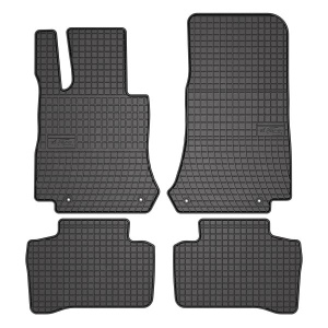 Set 5 covorase auto MERCEDES-BENZ GLC Coupe (C253) din 2009-2017, cu covoras tunel median, presuri auto din cauciuc, 4x Stickere auto cu MERCEDES-BENZ - Img 3